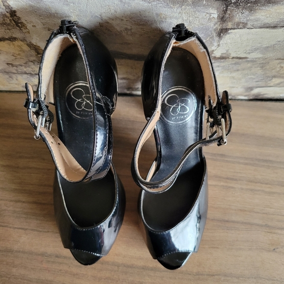 JS by Jessica size 6 black platform sandals - Picture 5 of 13